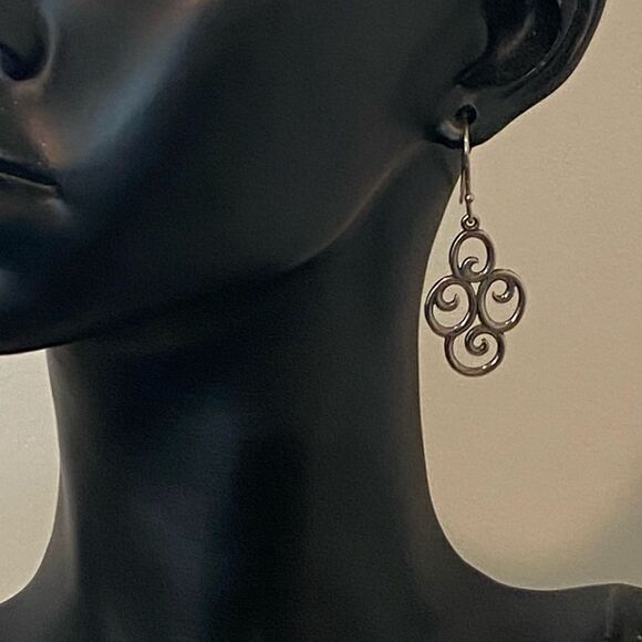 James Avery Retired 4 Swirl Earrings - Picture 2 of 4